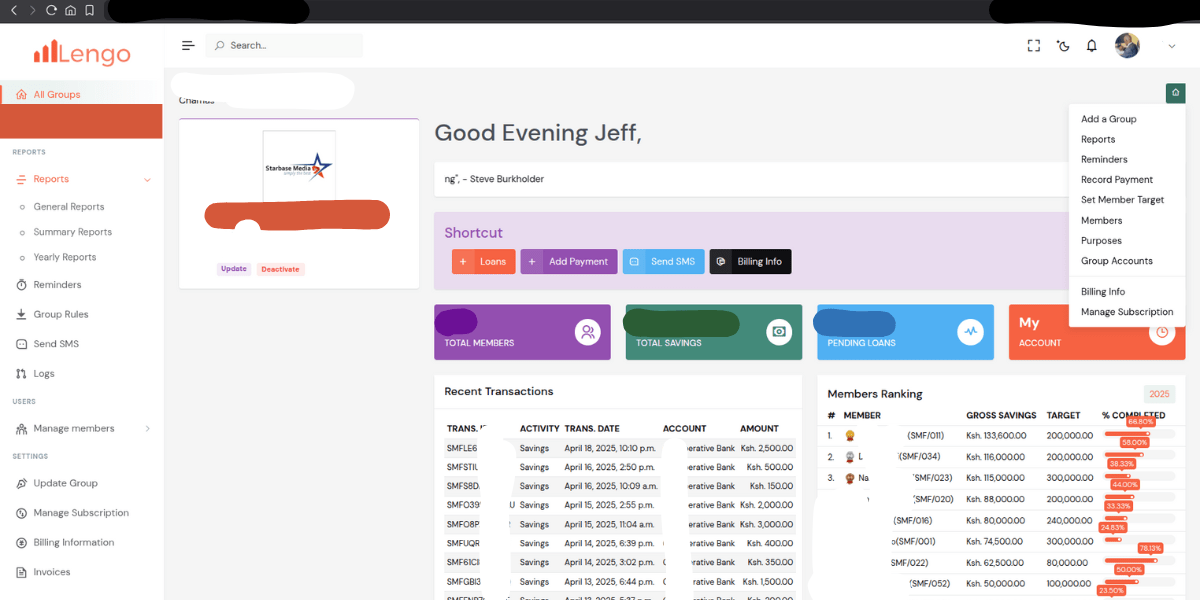 Lengo App,SACCO software,Chama management,savings app Kenya,group investments,loan tracking,SACCO dashboard,LengoApp Kenya,financial reporting,member notifications
